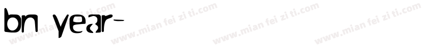 bn year字体转换